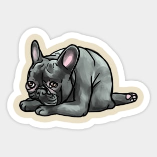 Side seated angle pose Sticker